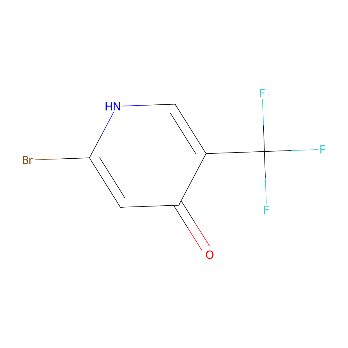 2-Bromo-5-(trifluoromethyl)pyridin-4-ol molecular structure, CAS 1211535-14-6