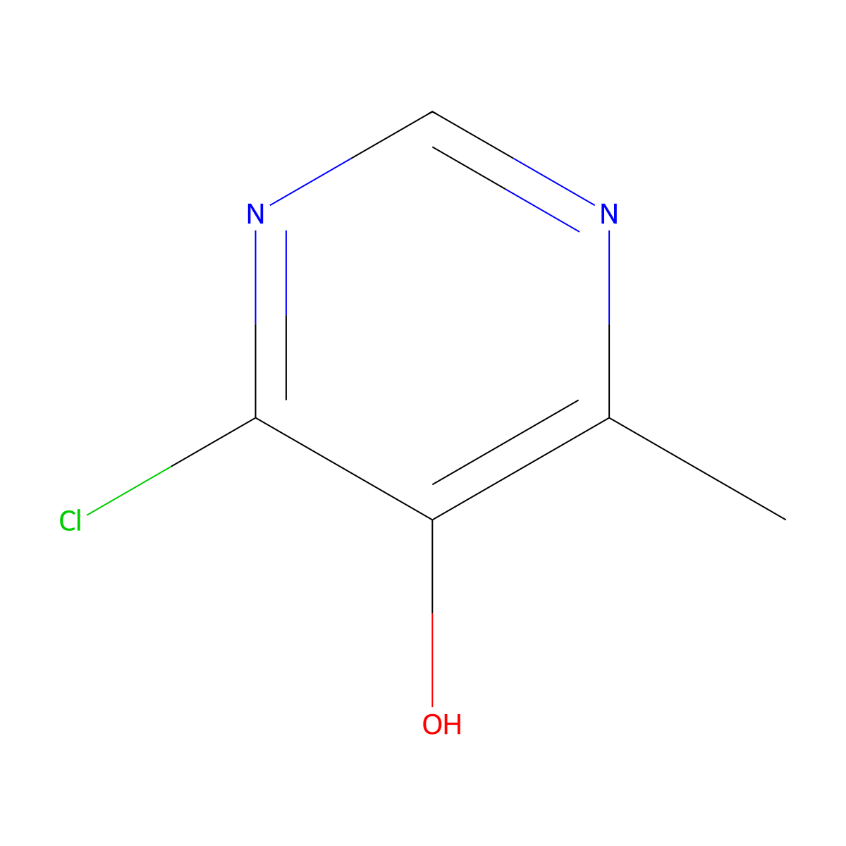 4-Chloro-6-methylpyrimidin-5-OL molecular structure, CAS 1211535-17-9
