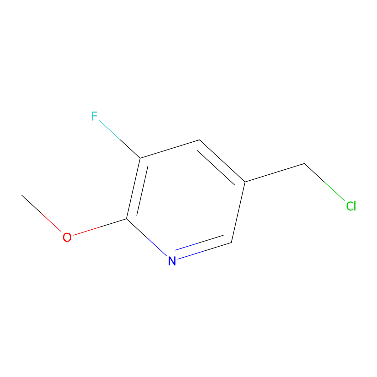 5-(Chloromethyl)-3-fluoro-2-methoxypyridine molecular structure, CAS 1211535-18-0