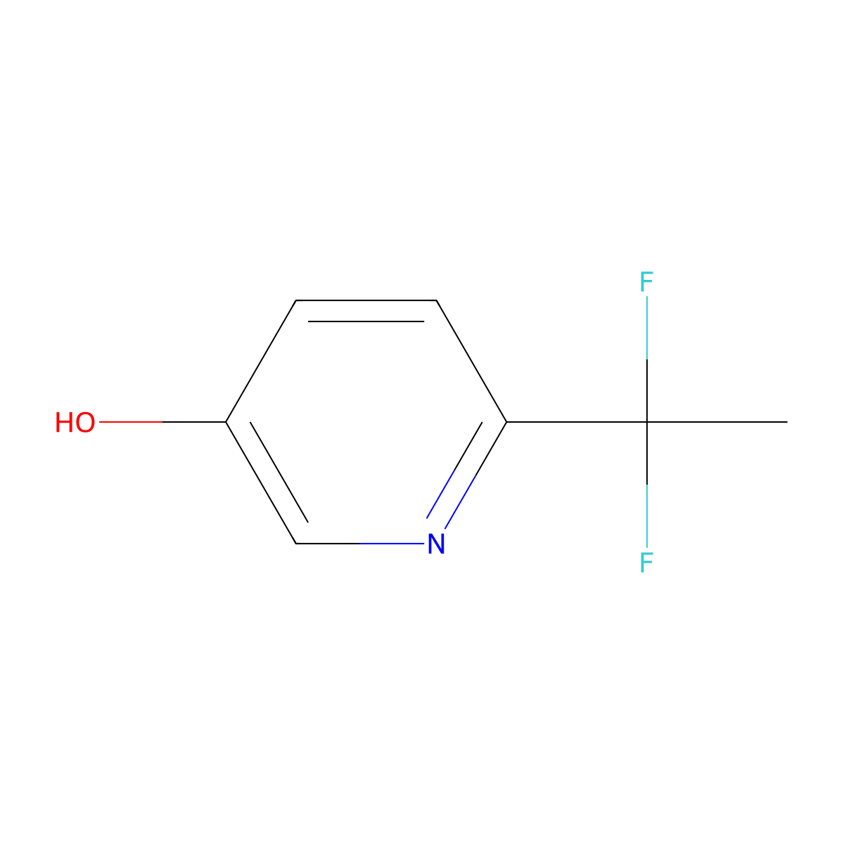 6-(1,1-Difluoroethyl)pyridin-3-ol molecular structure, CAS 1211535-49-7
