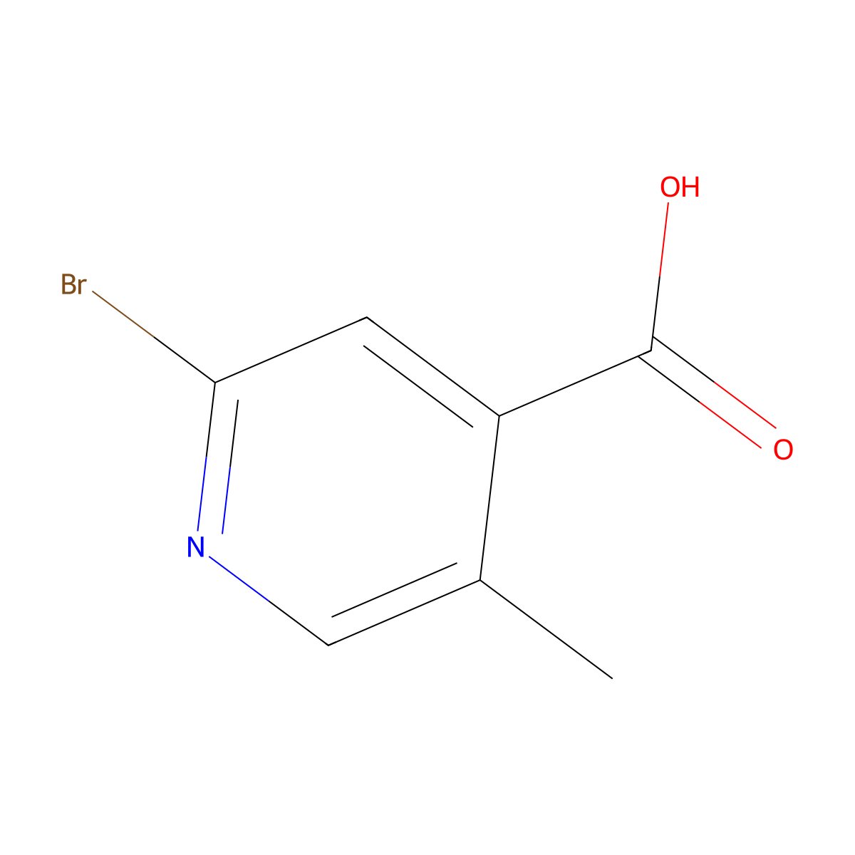 2-Bromo-5-methylisonicotinic acid molecular structure, CAS 1211535-59-9