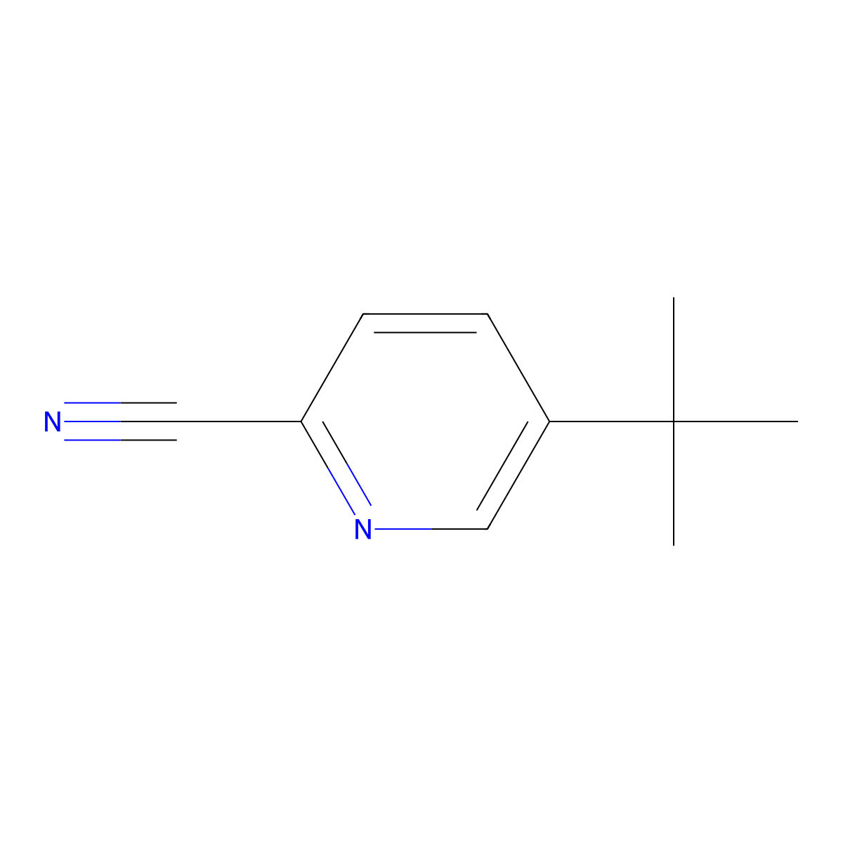 5-(tert-Butyl)picolinonitrile molecular structure, CAS 1211535-66-8