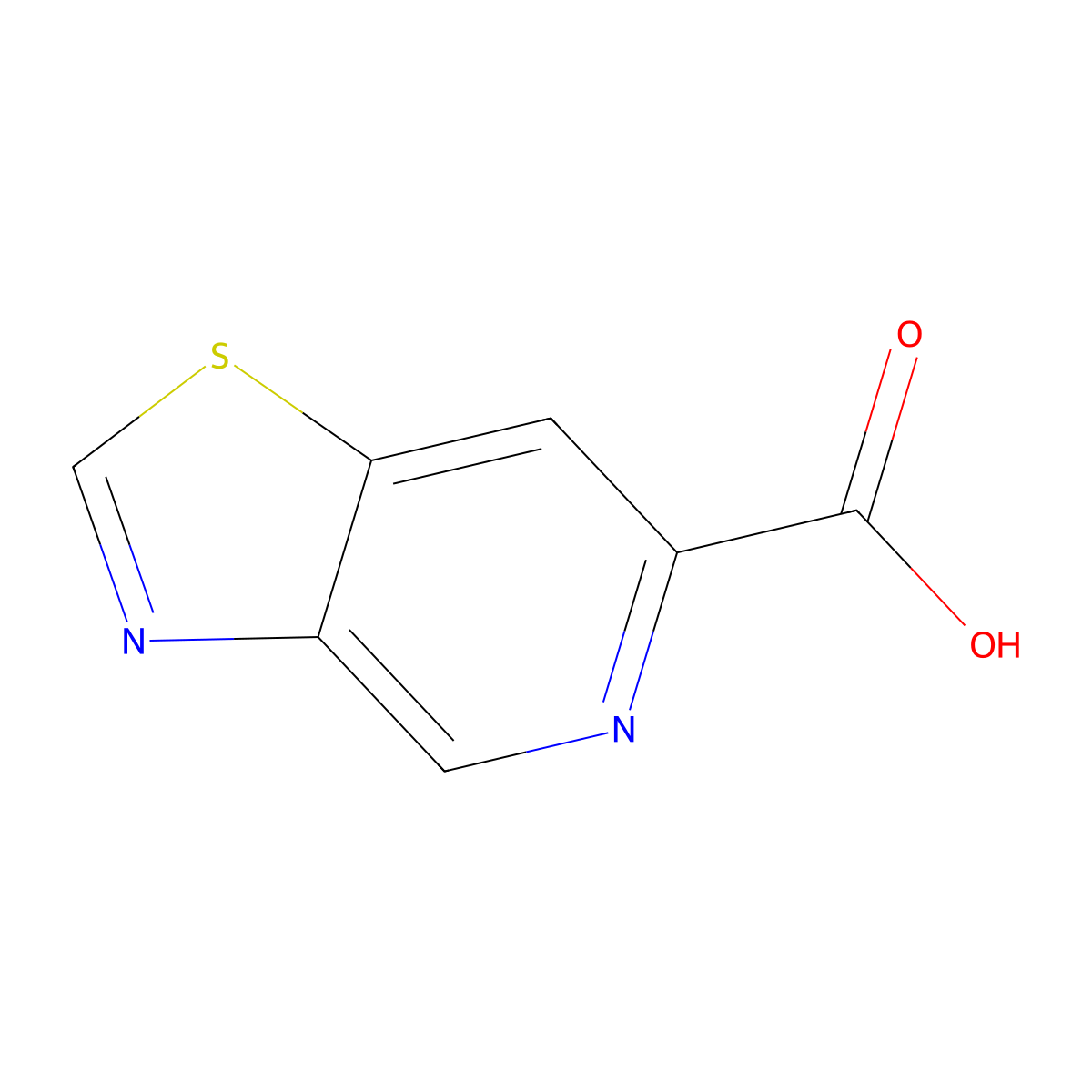 Thiazolo[4,5-c]pyridine-6-carboxylic acid molecular structure, CAS 1211535-73-7