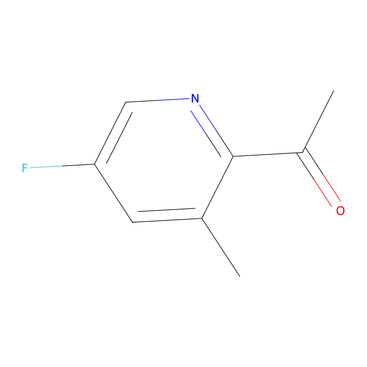 1-(5-Fluoro-3-methylpyridin-2-YL)ethanone molecular structure, CAS 1211535-74-8