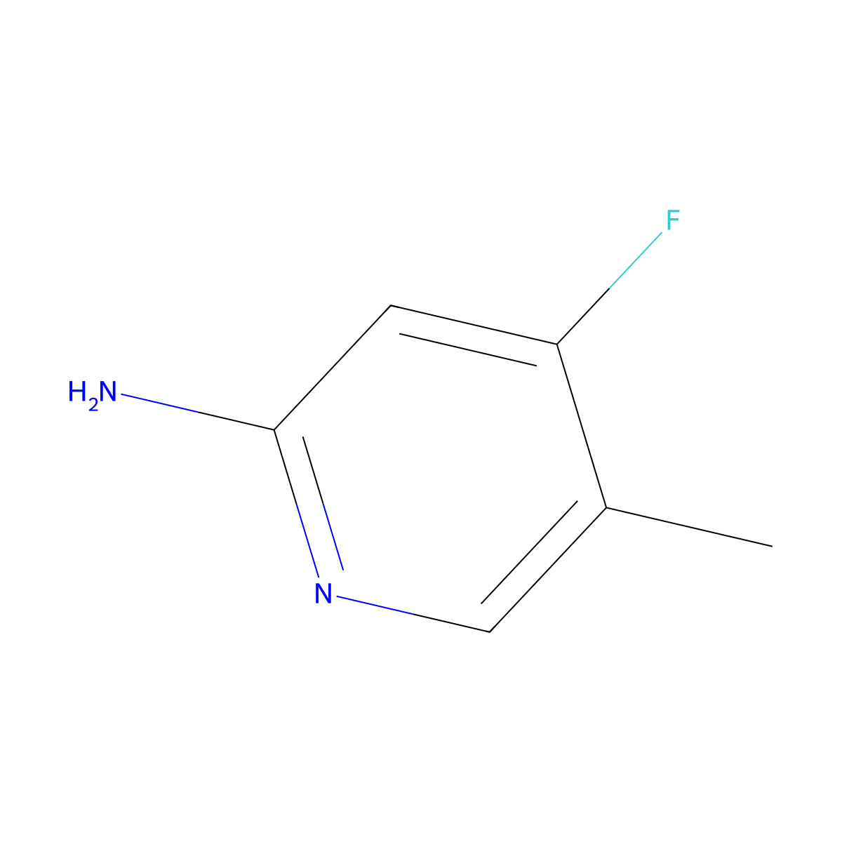 4-Fluoro-5-methylpyridin-2-amine molecular structure, CAS 1211535-84-0
