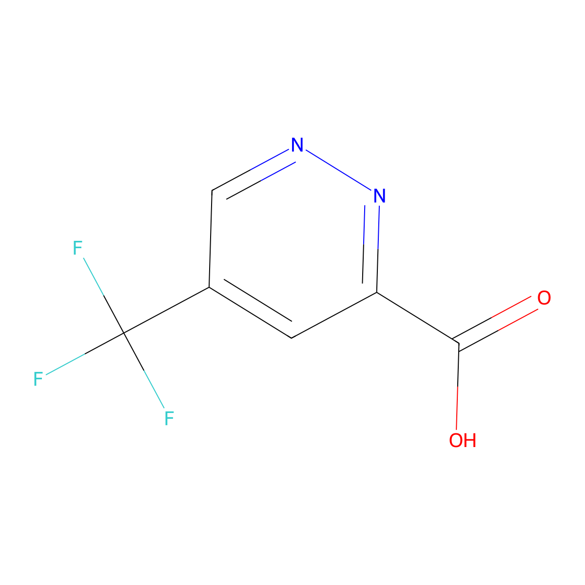 5-(Trifluoromethyl)pyridazine-3-carboxylic acid molecular structure, CAS 1211535-95-3
