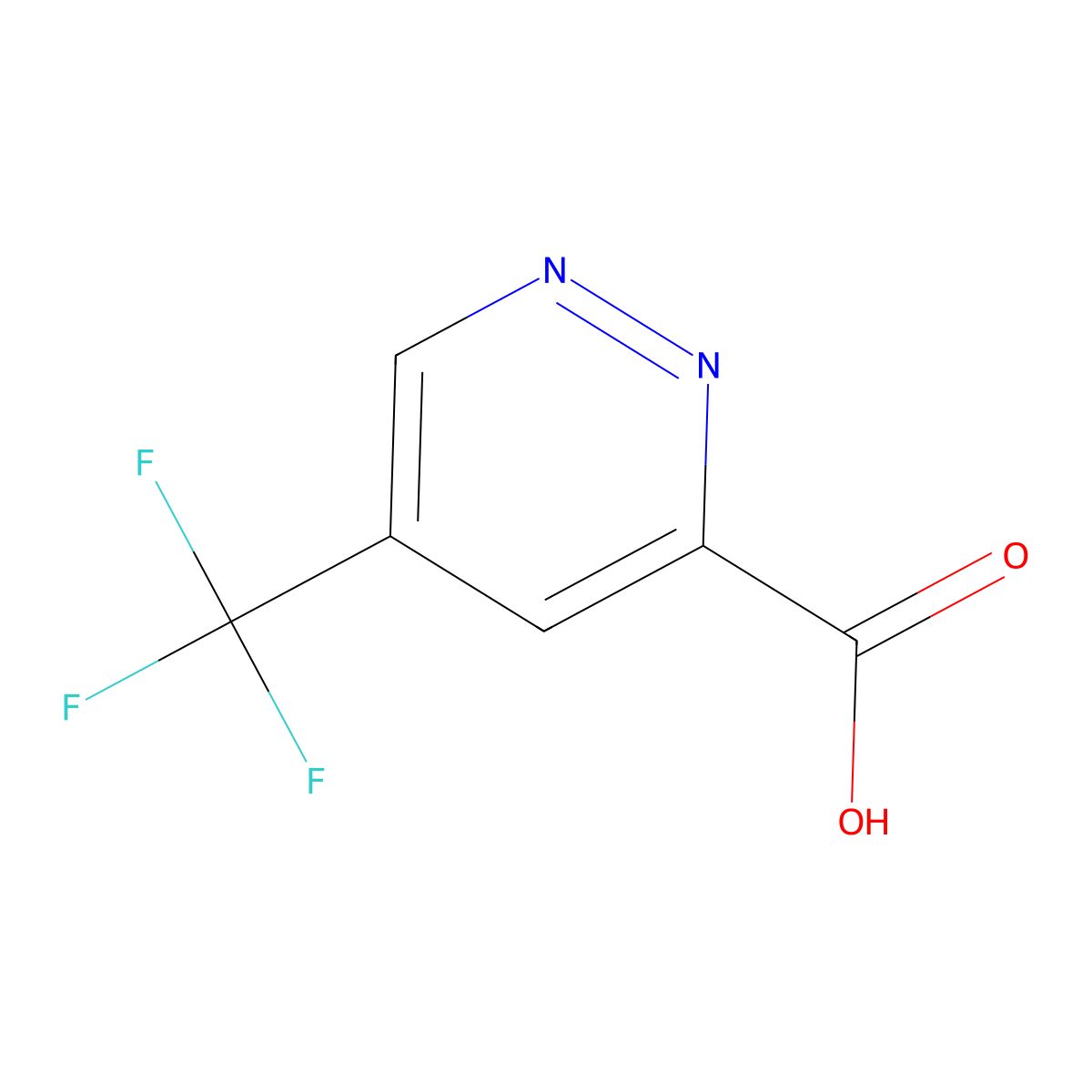 5-(Trifluoromethyl)pyridazine-3-carboxylic acid molecular structure, CAS 1211535-95-3