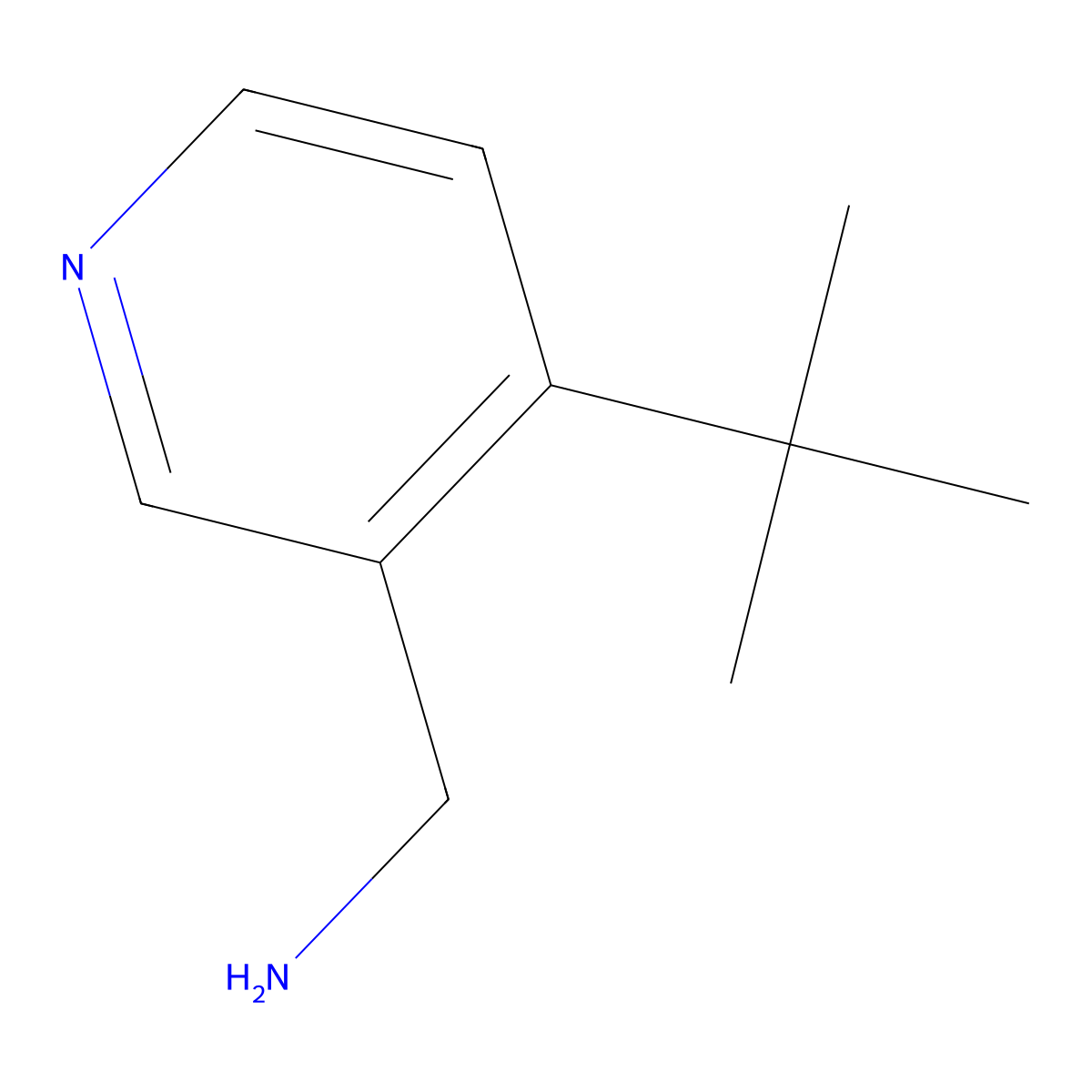 (4-Tert-butylpyridin-3-yl)methanamine molecular structure, CAS 1211536-17-2