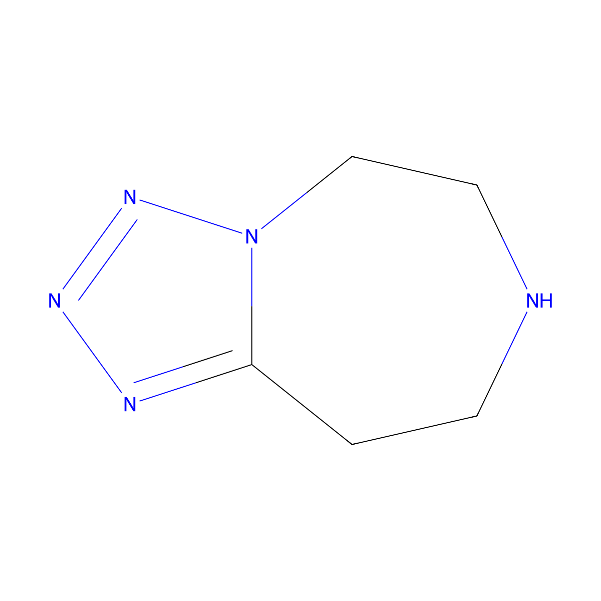 5H,6H,7H,8H,9H-[1,2,3,4]tetrazolo[1,5-d][1,4]diazepine molecular structure, CAS 1211536-45-6