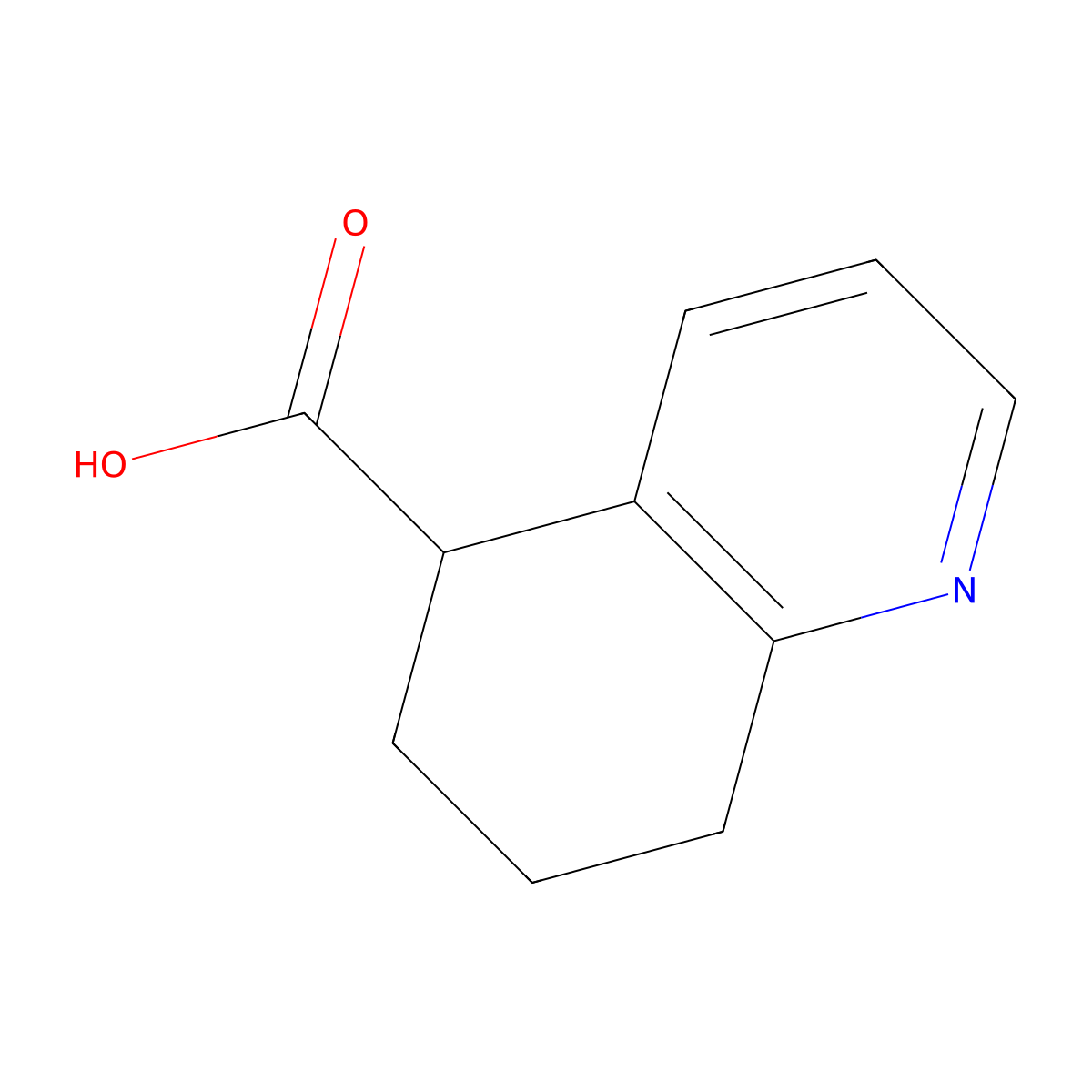 5,6,7,8-Tetrahydroquinoline-5-carboxylic acid molecular structure, CAS 1211536-58-1