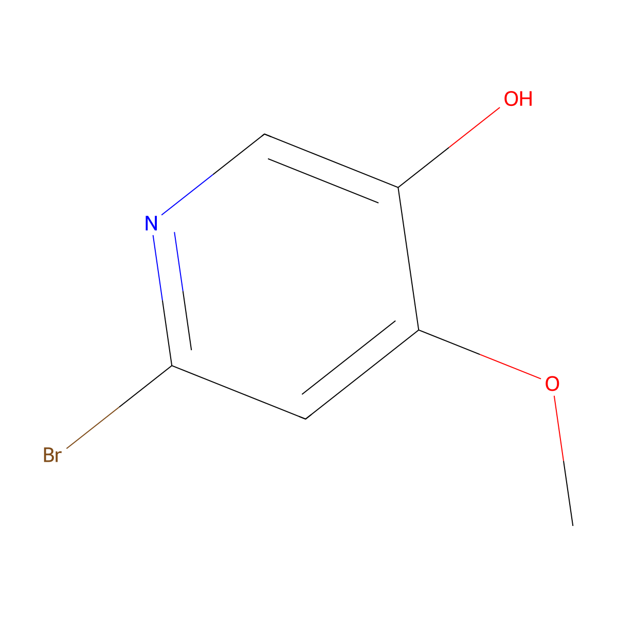 6-Bromo-4-methoxypyridin-3-ol molecular structure, CAS 1211536-66-1