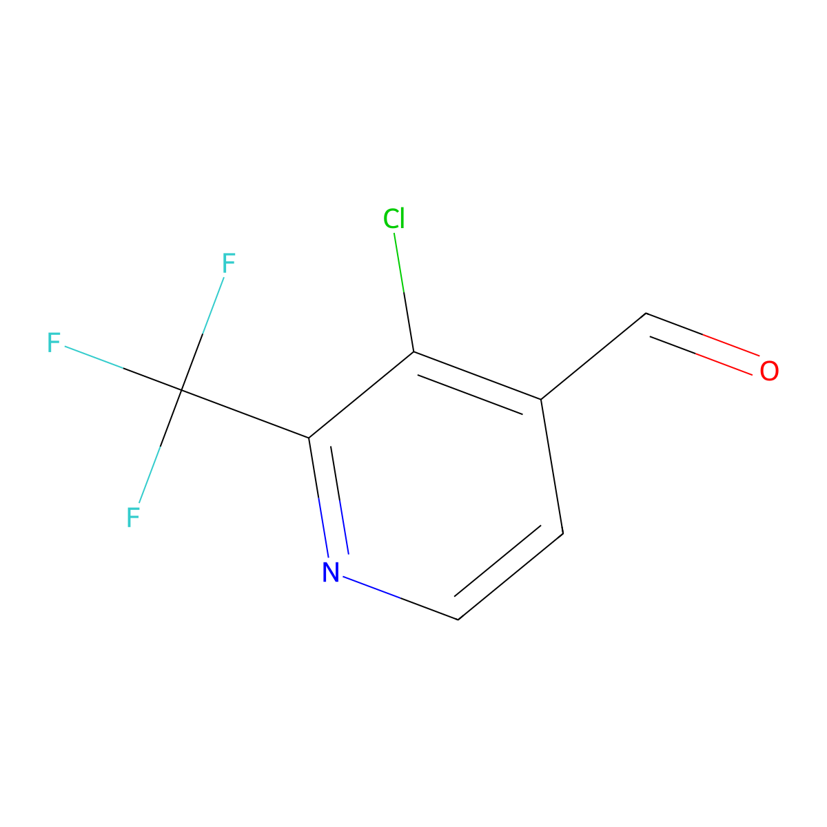 3-Chloro-2-(trifluoromethyl)isonicotinaldehyde molecular structure, CAS 1211536-77-4