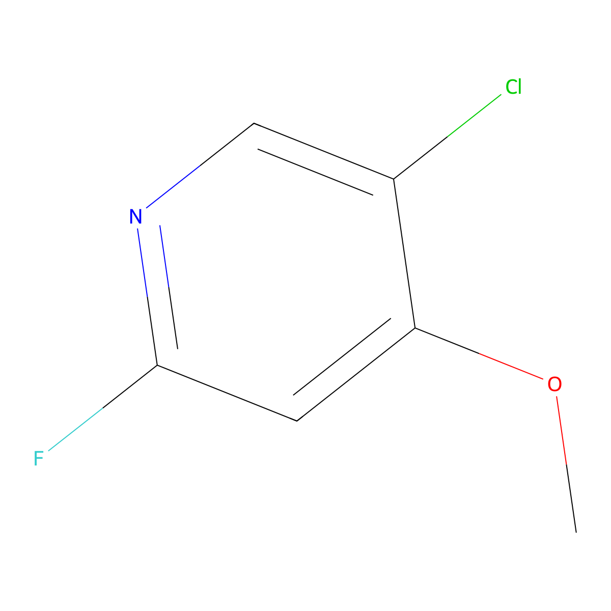5-Chloro-2-fluoro-4-methoxypyridine molecular structure, CAS 1211537-31-3