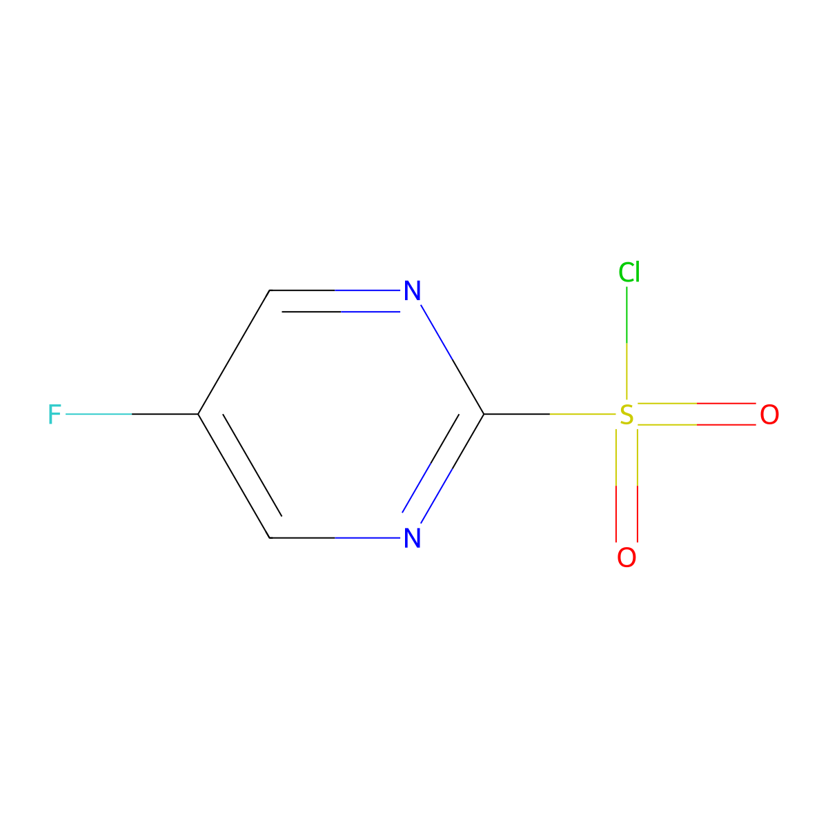 5-Fluoropyrimidine-2-sulfonyl chloride molecular structure, CAS 1211537-47-1