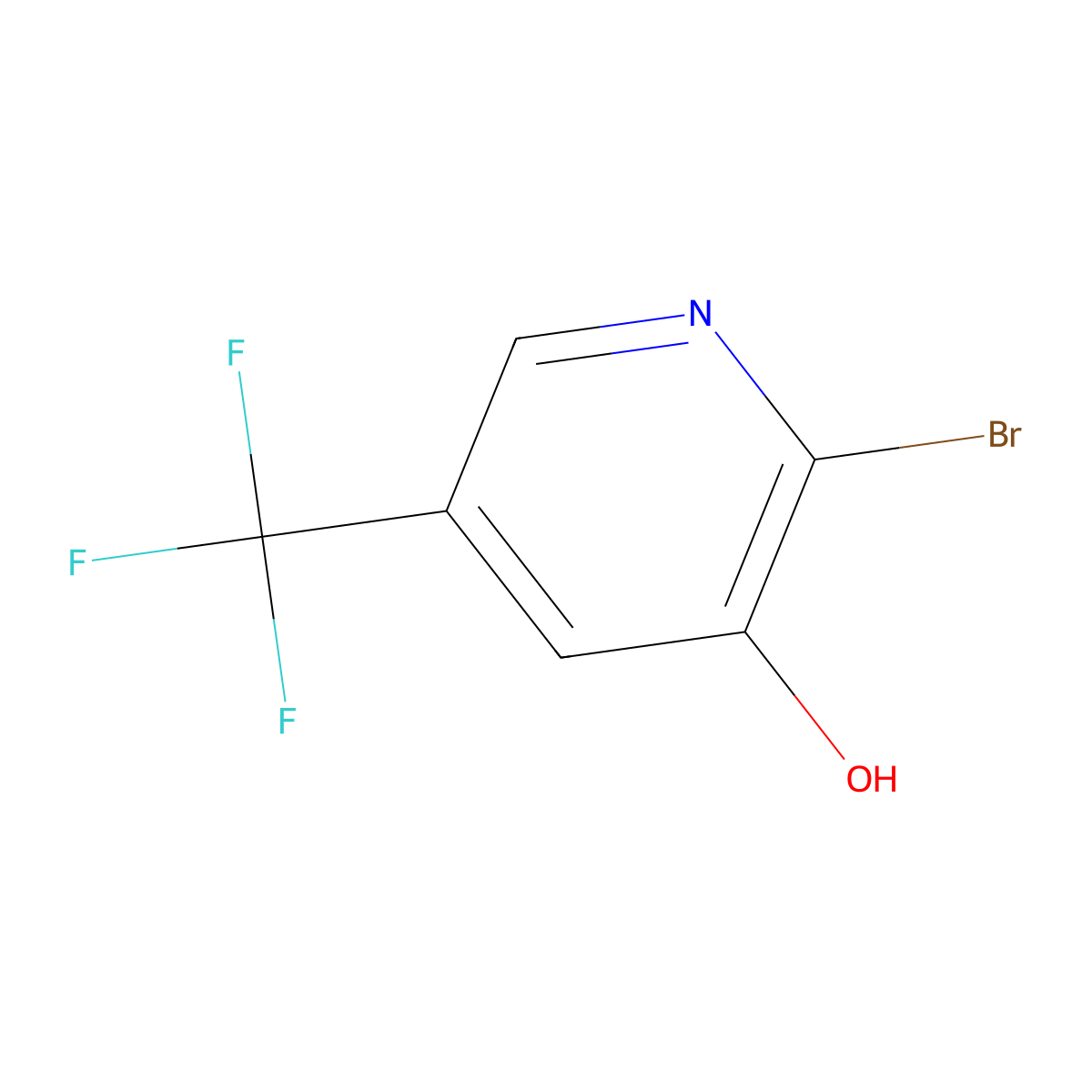 2-Bromo-5-(trifluoromethyl)pyridin-3-ol molecular structure, CAS 1211537-52-8