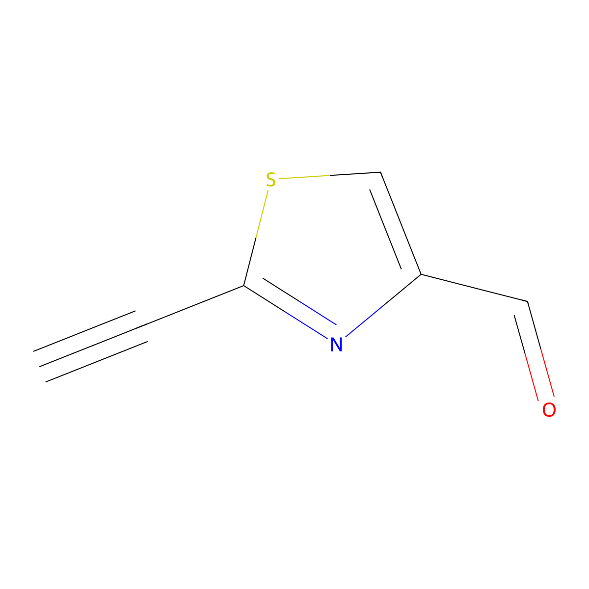 2-Ethynyl-1,3-thiazole-4-carbaldehyde molecular structure, CAS 1211537-62-0