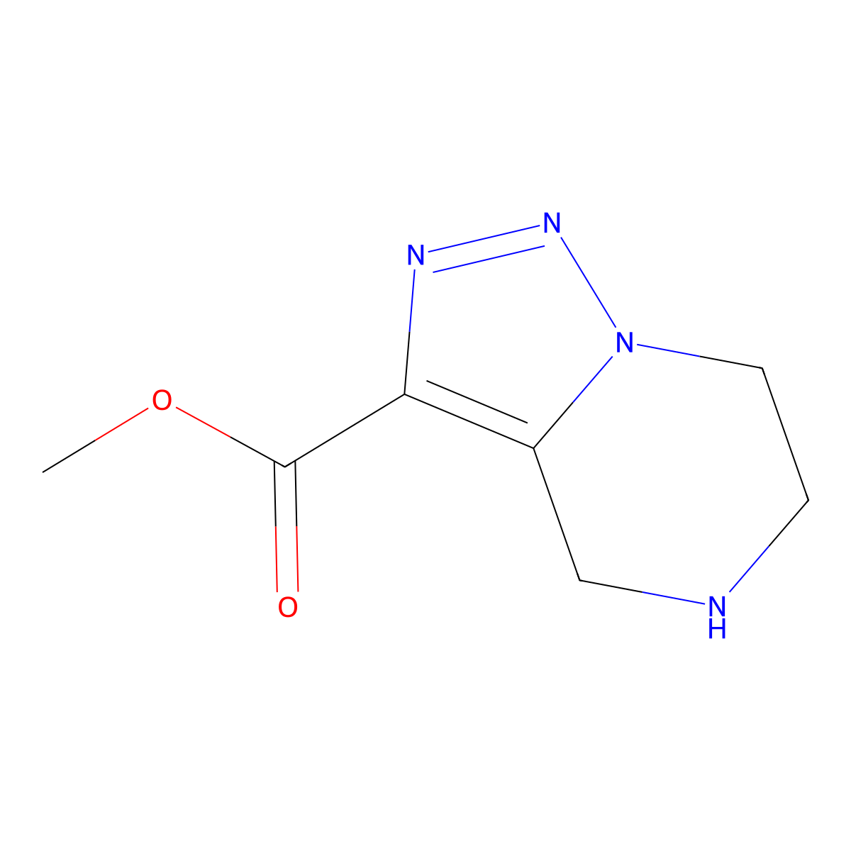 Methyl 4,5,6,7-tetrahydro-[1,2,3]triazolo[1,5-a]pyrazine-3-carboxylate molecular structure, CAS 1211538-23-6