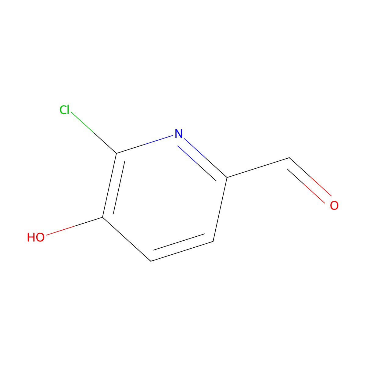 6-Chloro-5-hydroxypyridine-2-carbaldehyde molecular structure, CAS 1211538-40-7