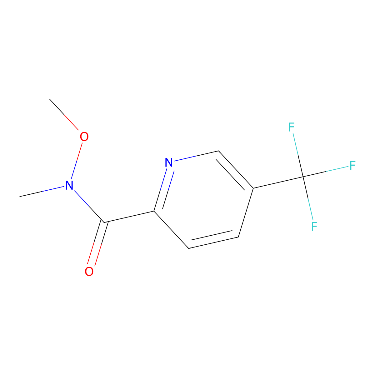 N-methoxy-N-methyl-5-(trifluoromethyl)picolinamide molecular structure, CAS 1211538-46-3