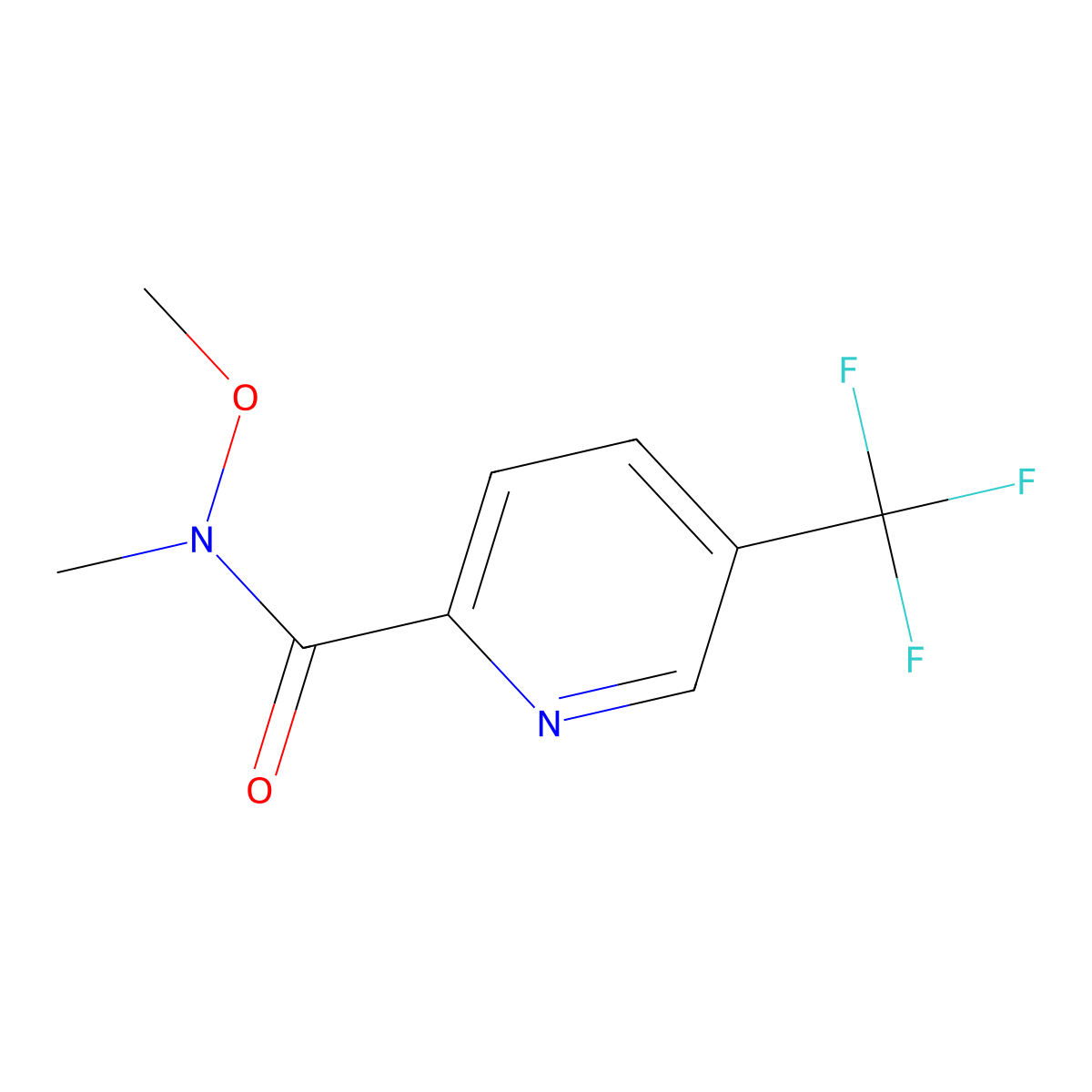 N-methoxy-N-methyl-5-(trifluoromethyl)picolinamide molecular structure, CAS 1211538-46-3