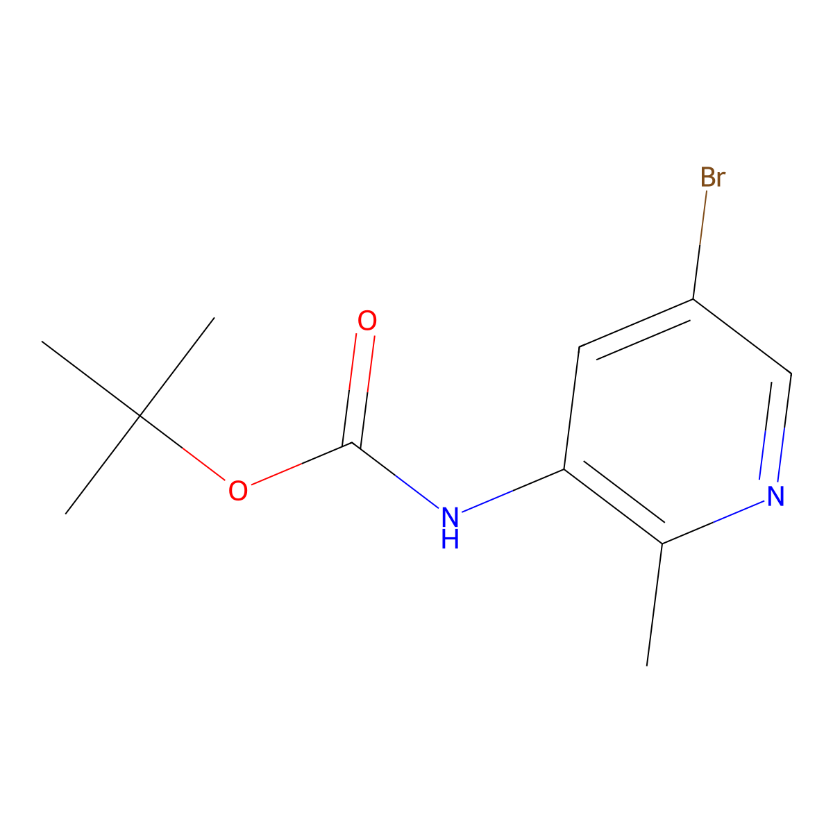 3-(BOC-Amino)-5-bromopicoline molecular structure, CAS 1211538-57-6