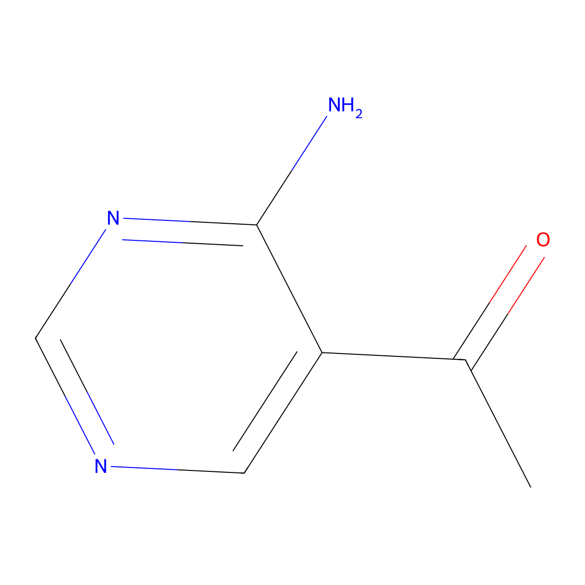 1-(4-Aminopyrimidin-5-yl)ethanone molecular structure, CAS 1211538-70-3
