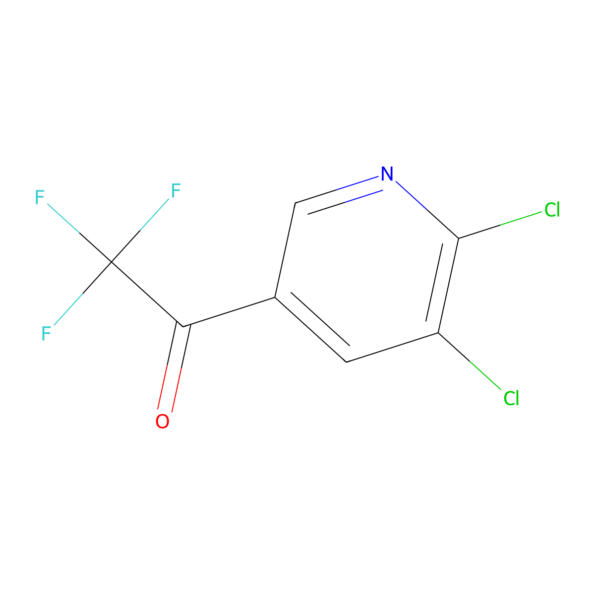 1-(5,6-Dichloropyridin-3-yl)-2,2,2-trifluoroethan-1-one molecular structure, CAS 1211538-85-0