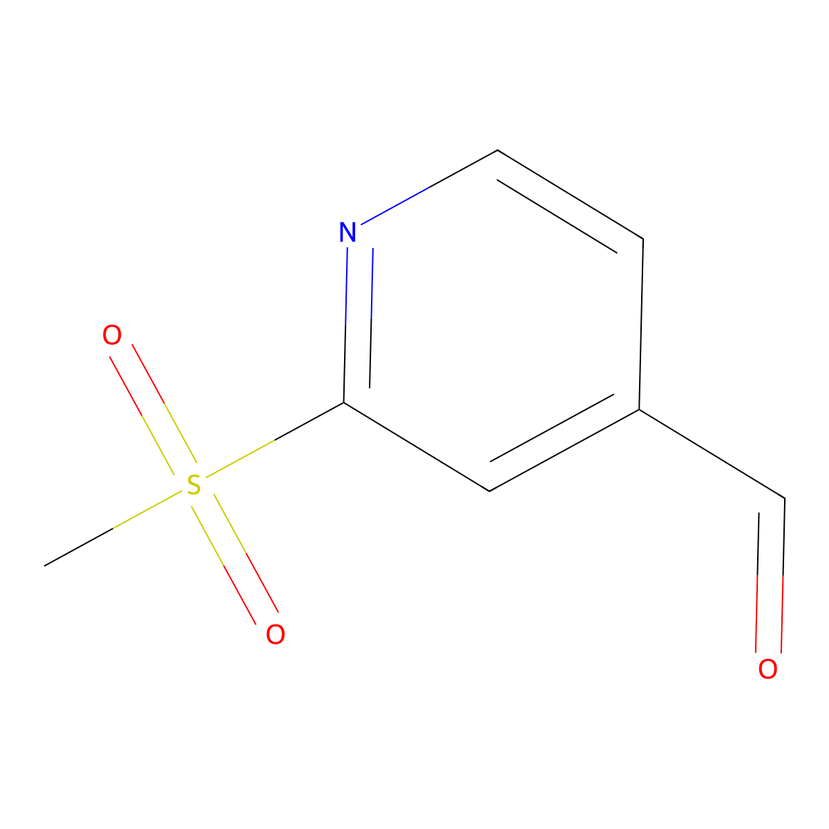 2-(Methylsulfonyl)isonicotinaldehyde molecular structure, CAS 1211539-18-2