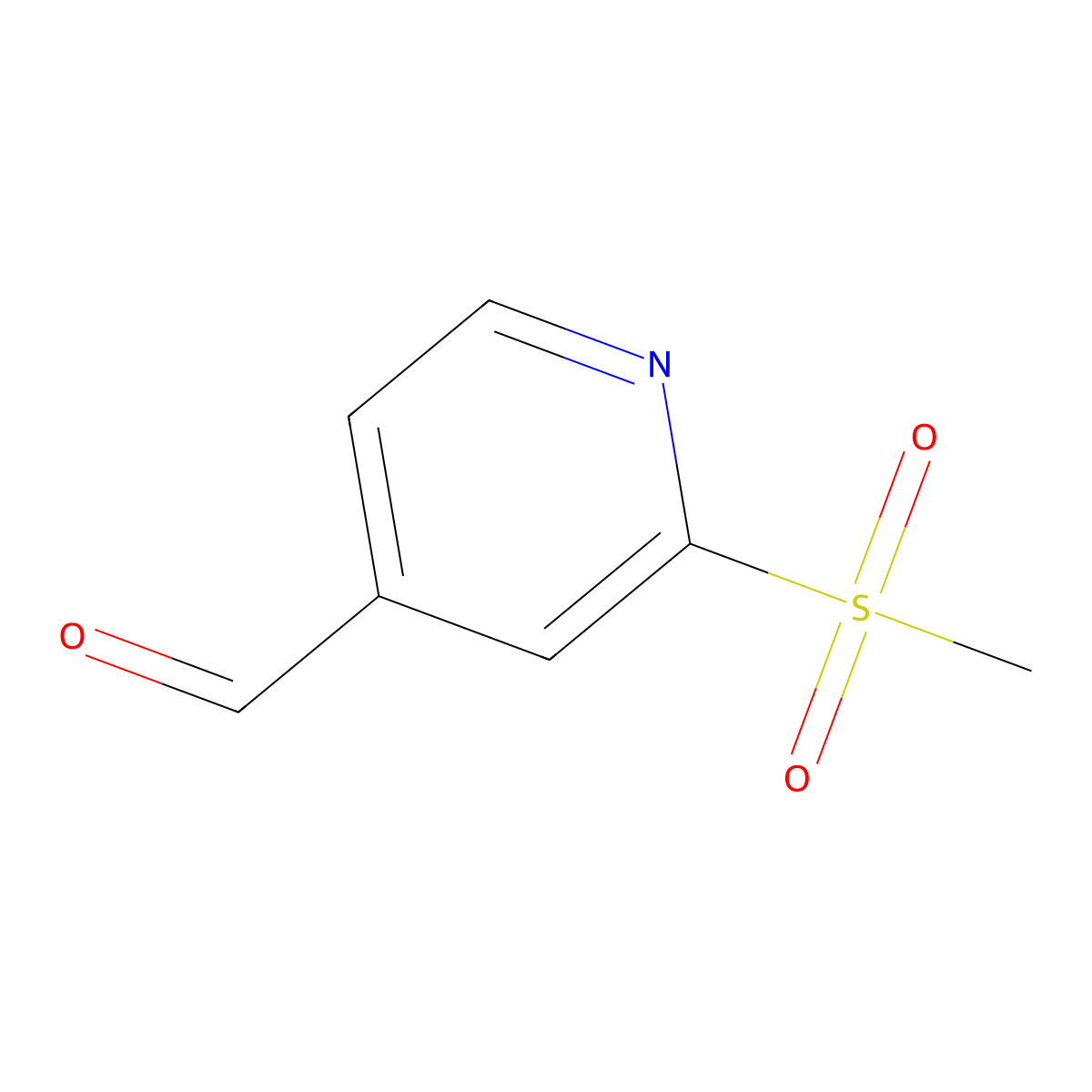 2-(Methylsulfonyl)isonicotinaldehyde molecular structure, CAS 1211539-18-2