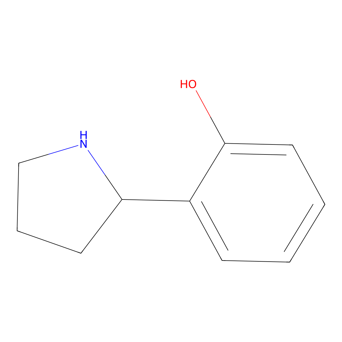 2-(2-Pyrrolidinyl)phenol molecular structure, CAS 1211539-31-9