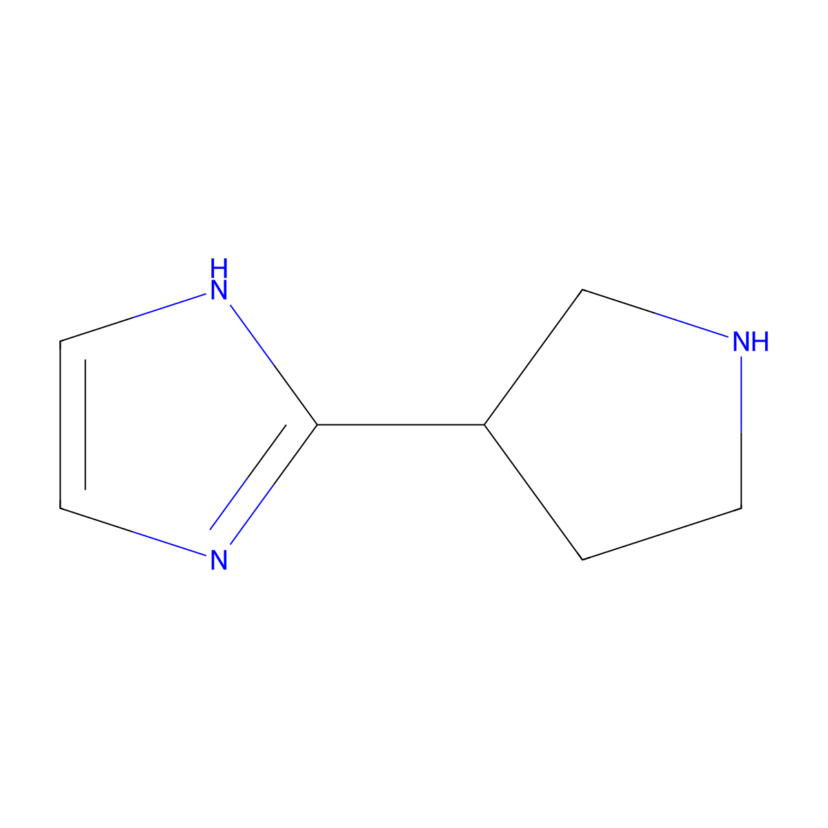 2-(pyrrolidin-3-yl)-1H-imidazole molecular structure, CAS 1211539-34-2