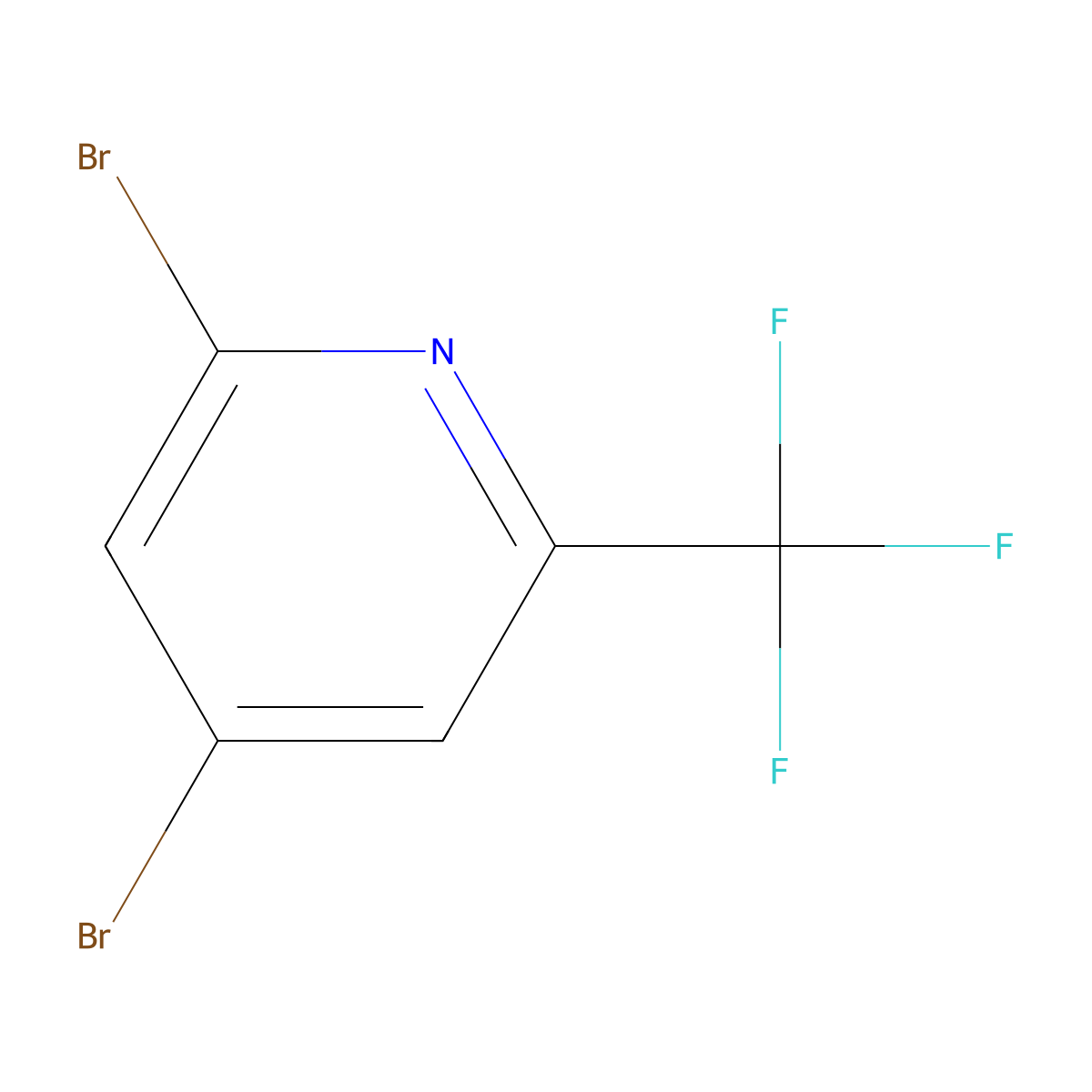 2,4-Dibromo-6-(trifluoromethyl)pyridine molecular structure, CAS 1211539-45-5