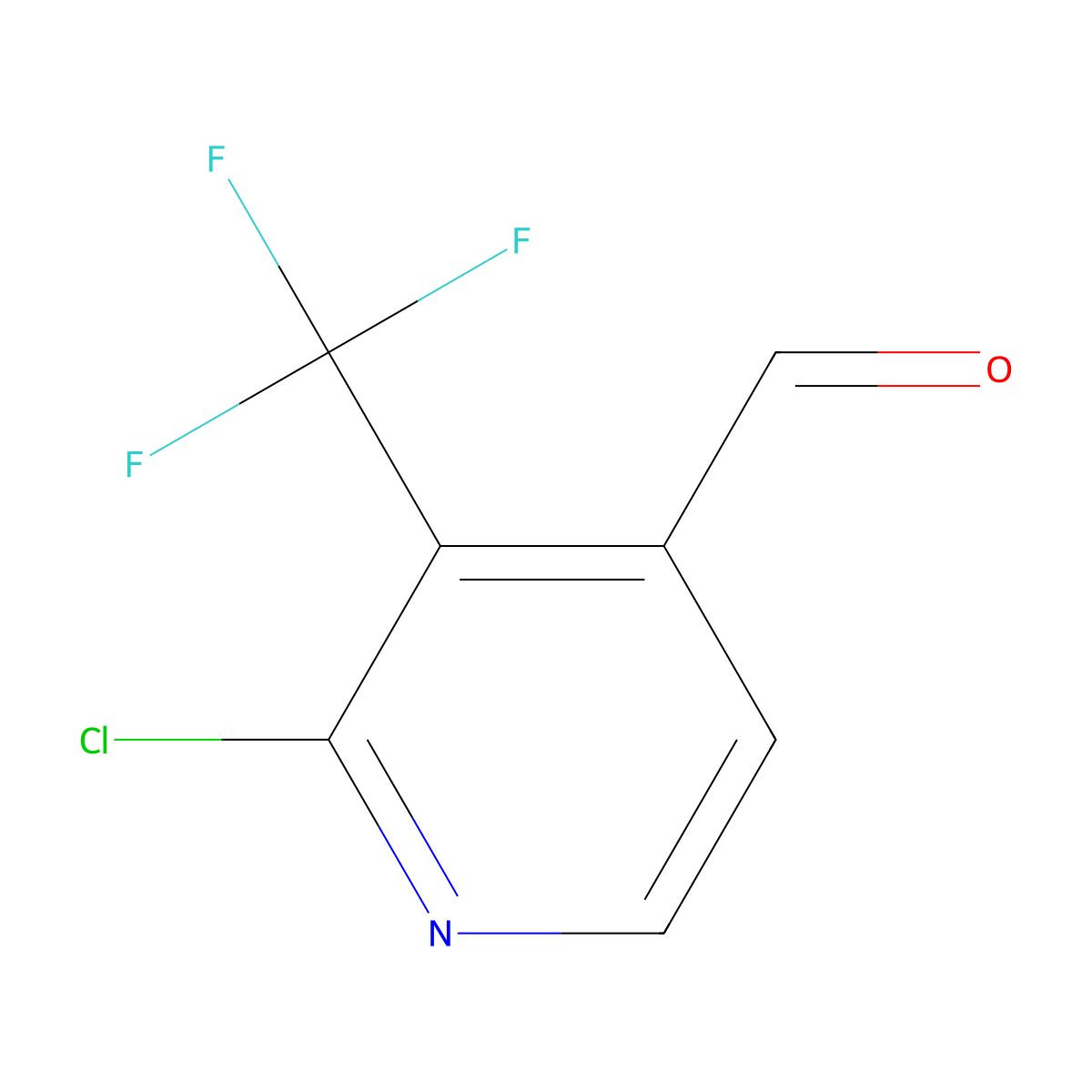 2-Chloro-3-(trifluoromethyl)isonicotinaldehyde molecular structure, CAS 1211539-56-8