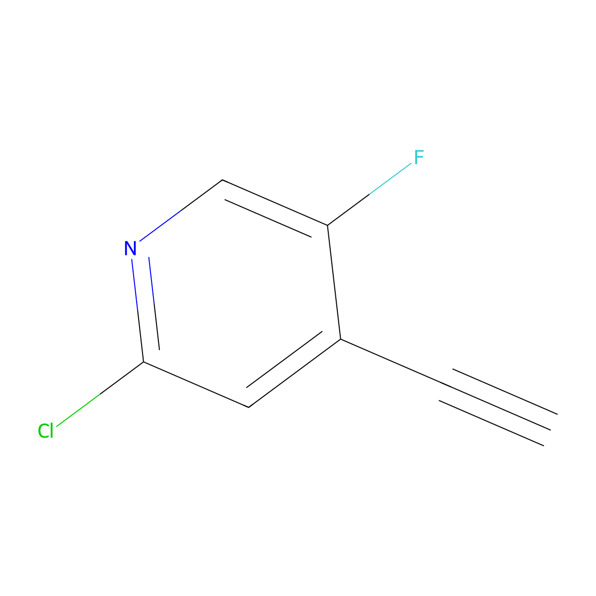 2-Chloro-4-ethynyl-5-fluoropyridine molecular structure, CAS 1211539-66-0
