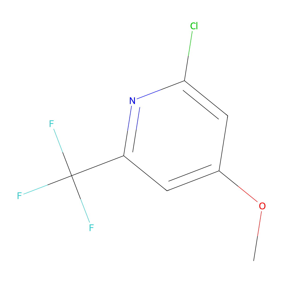 2-Chloro-4-methoxy-6-(trifluoromethyl)pyridine molecular structure, CAS 1211539-69-3