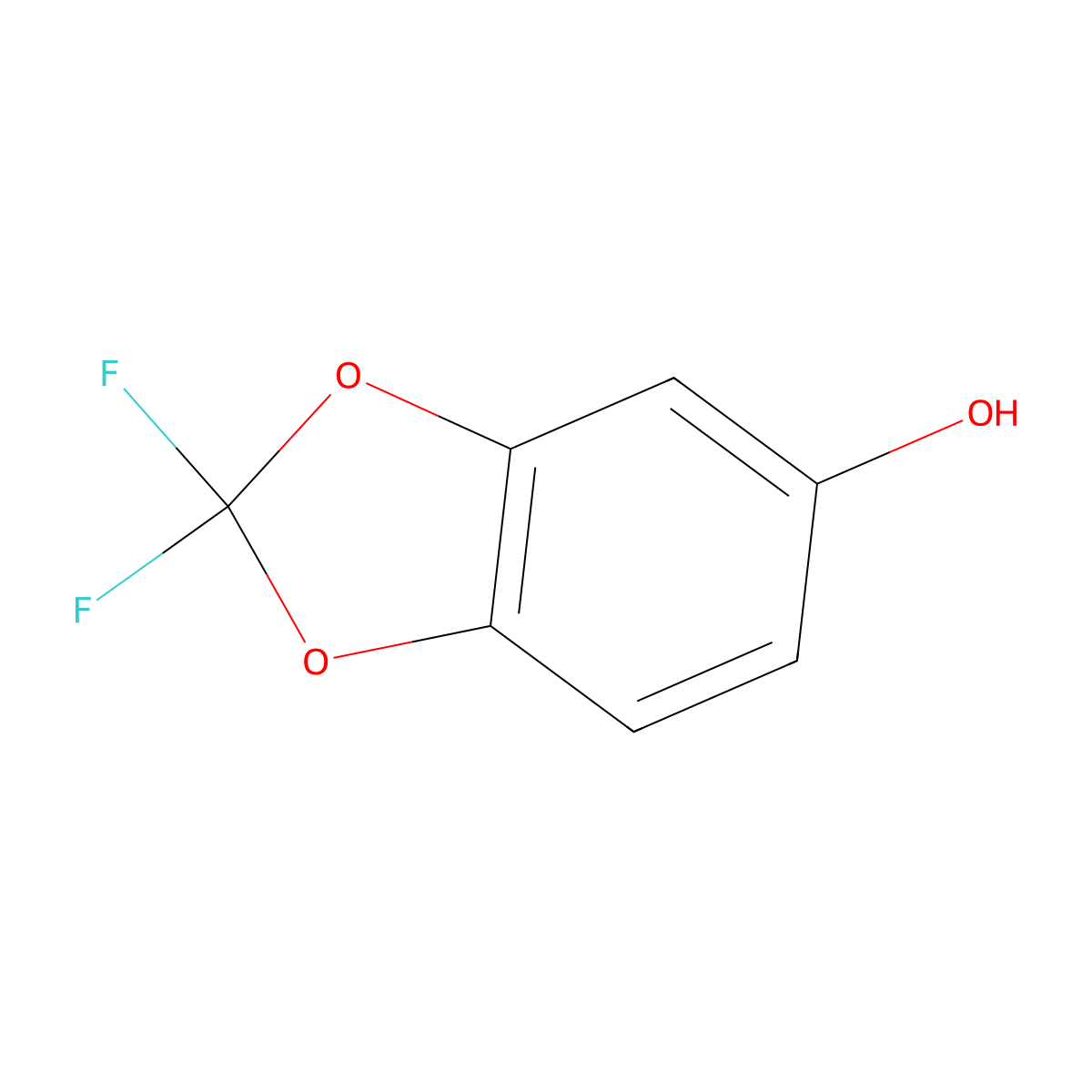2,2-Difluorobenzo[d][1,3]dioxol-5-ol molecular structure, CAS 1211539-82-0
