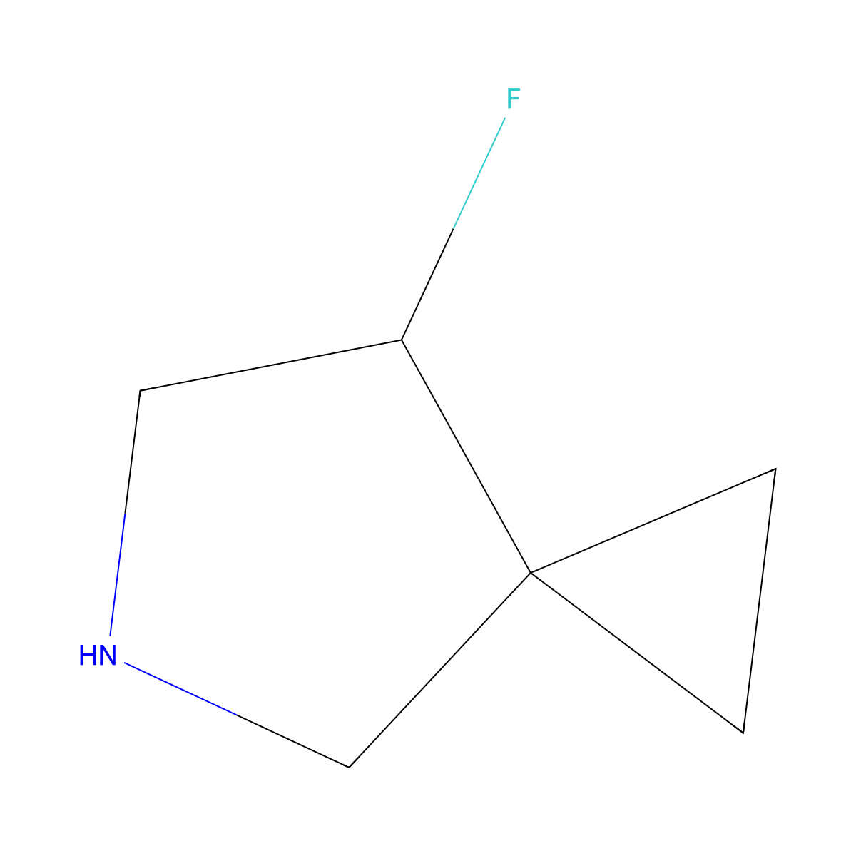 7-Fluoro-5-azaspiro[2.4]heptane molecular structure, CAS 1211539-95-5