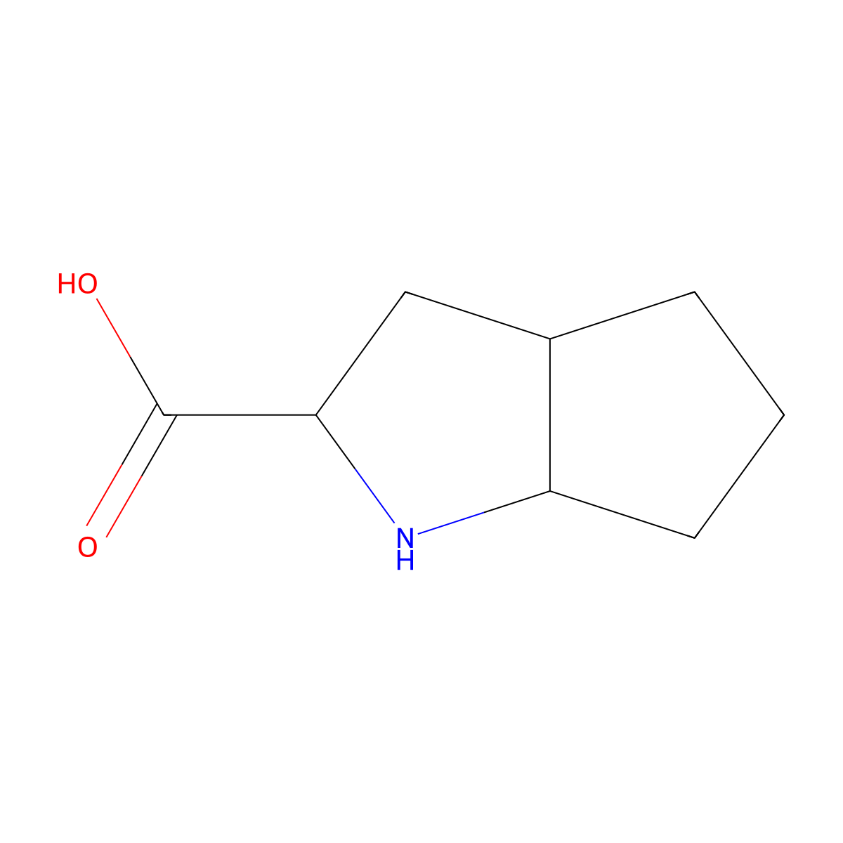 (2S,3aR,6aR)-Octahydrocyclopenta[b]pyrrole-2-carboxylic acid molecular structure, CAS 121154-36-7