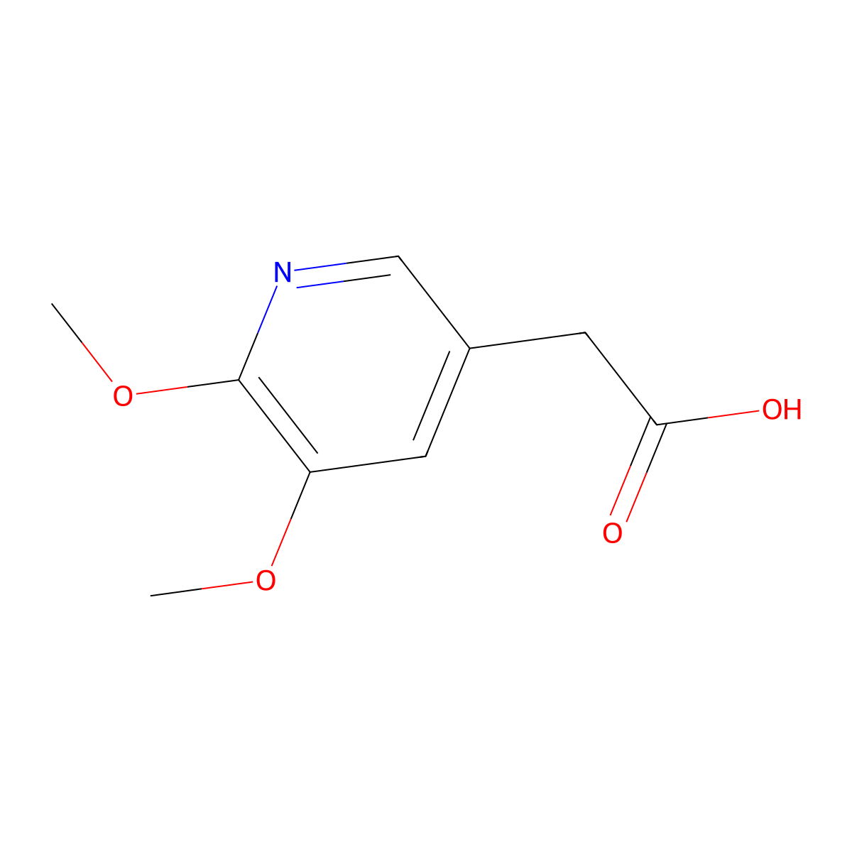 2-(5,6-Dimethoxypyridin-3-yl)acetic acid molecular structure, CAS 1211540-16-7