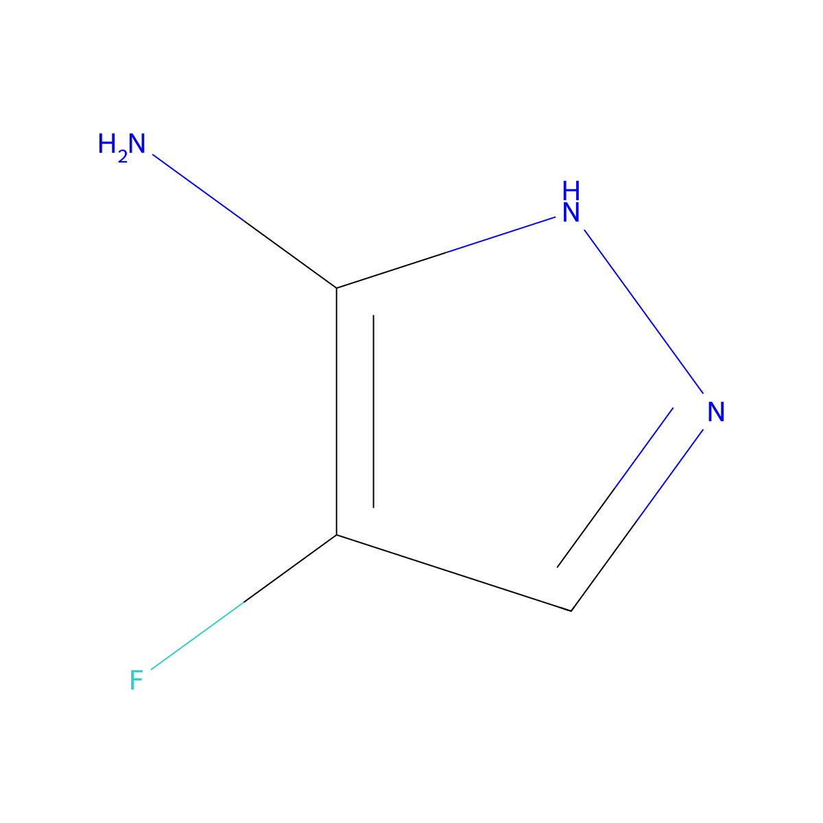 4-fluoro-1H-pyrazol-5-amine molecular structure, CAS 1211540-17-8