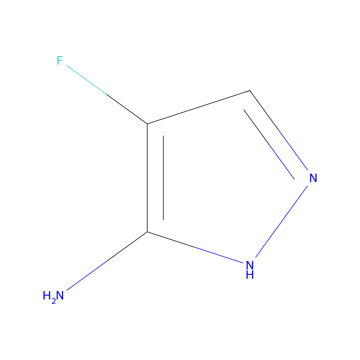 4-fluoro-1H-pyrazol-5-amine molecular structure, CAS 1211540-17-8