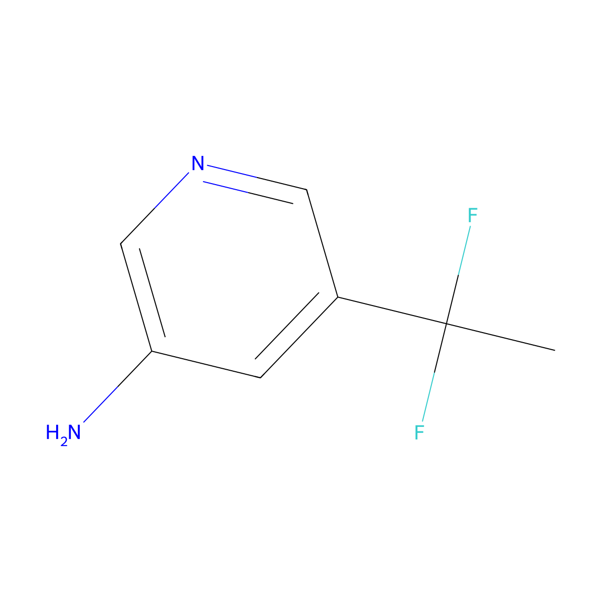 5-(1,1-Difluoroethyl)pyridin-3-amine molecular structure, CAS 1211540-26-9