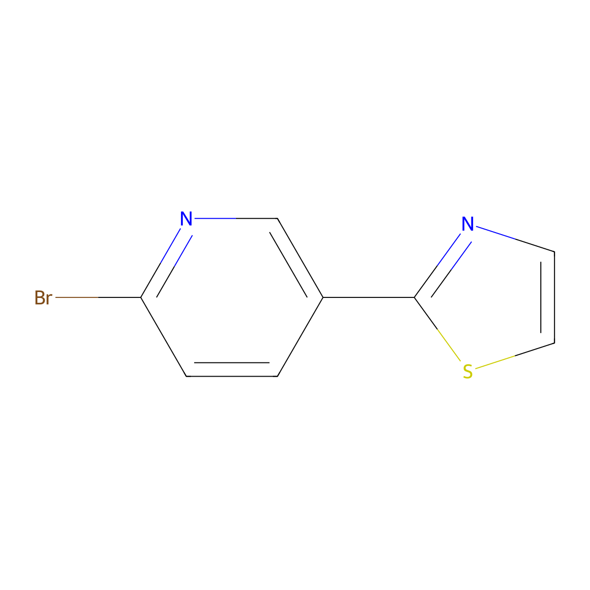 2-Bromo-5-(thiazol-2-yl)pyridine molecular structure, CAS 1211540-38-3
