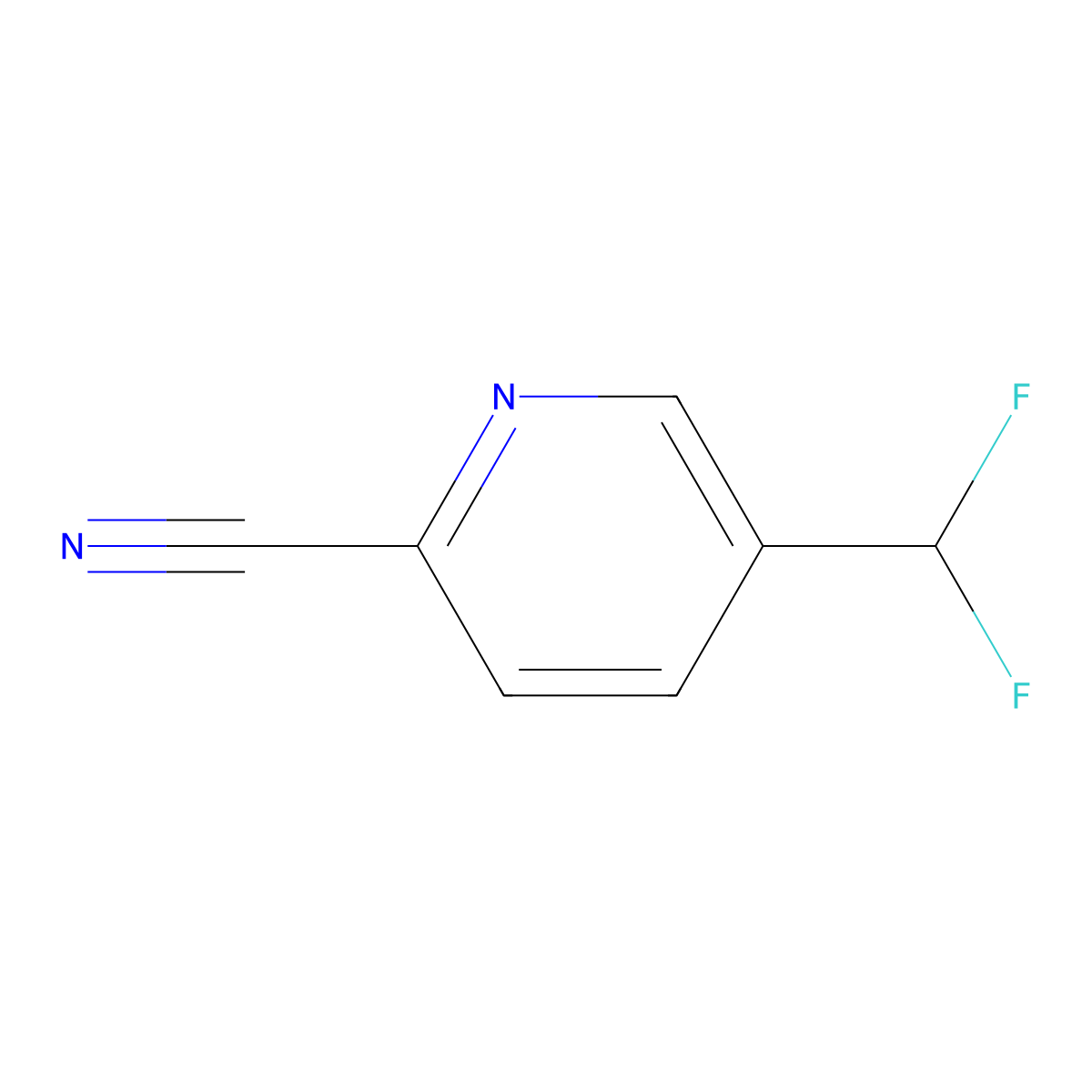 5-(Difluoromethyl)picolinonitrile molecular structure, CAS 1211540-57-6