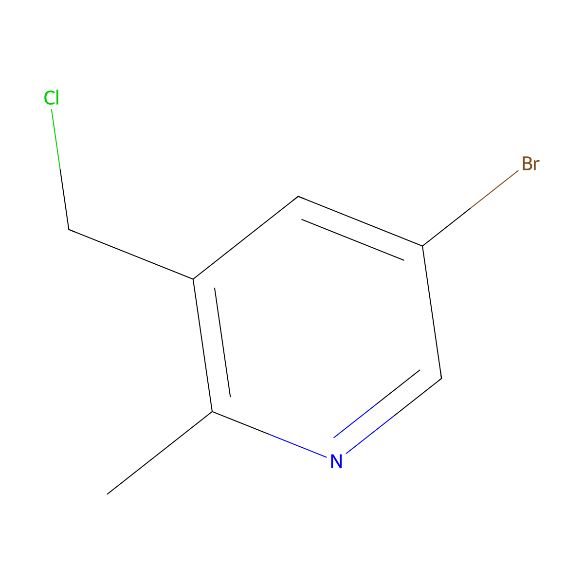 5-Bromo-3-(chloromethyl)-2-methylpyridine molecular structure, CAS 1211540-73-6