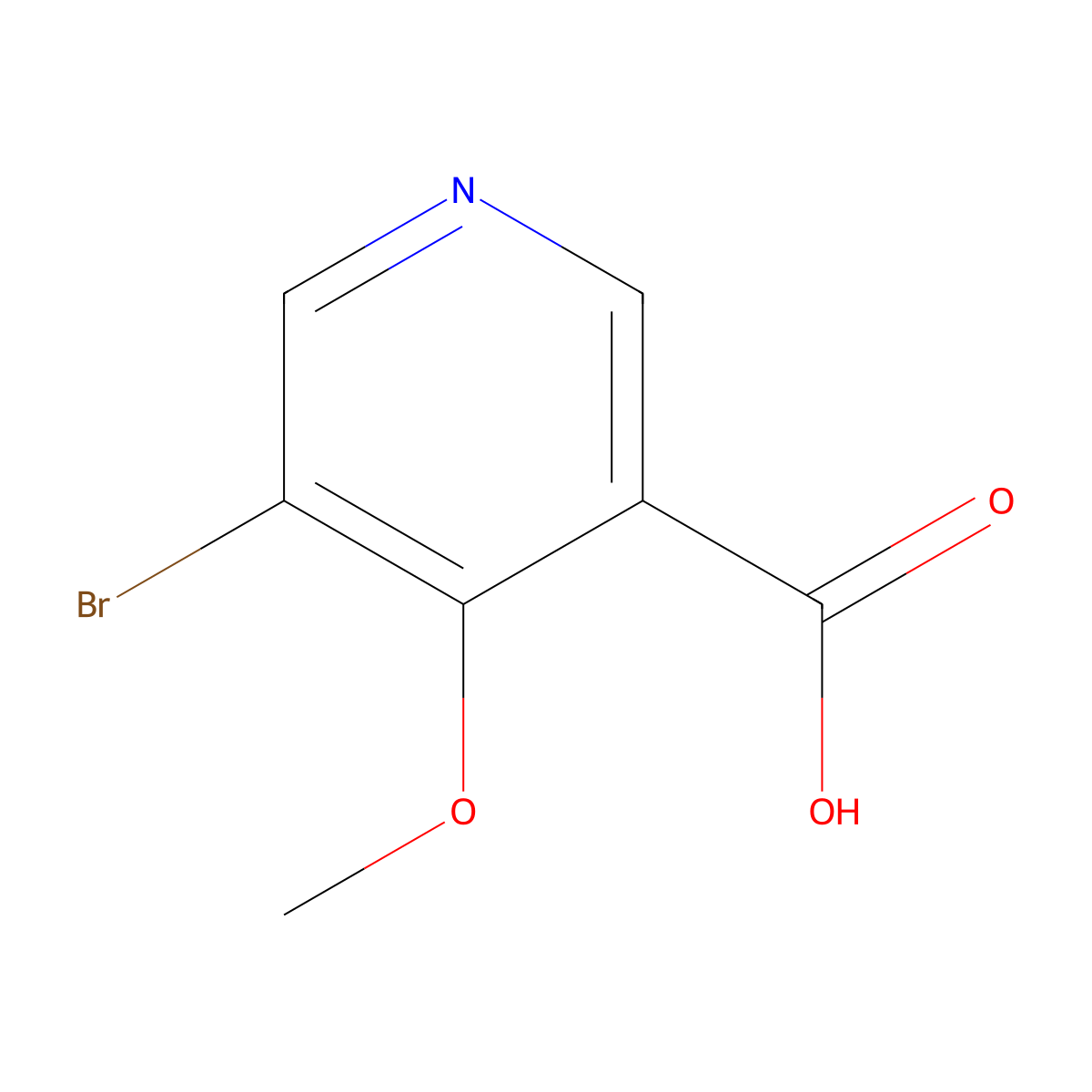 5-Bromo-4-methoxynicotinic acid molecular structure, CAS 1211540-83-8