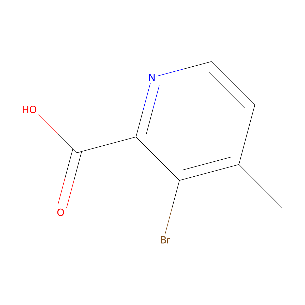 3-Bromo-4-methylpicolinic acid molecular structure, CAS 1211541-04-6