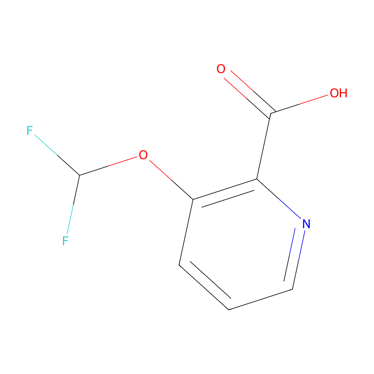 3-(Difluoromethoxy)pyridine-2-carboxylic acid molecular structure, CAS 1211541-12-6