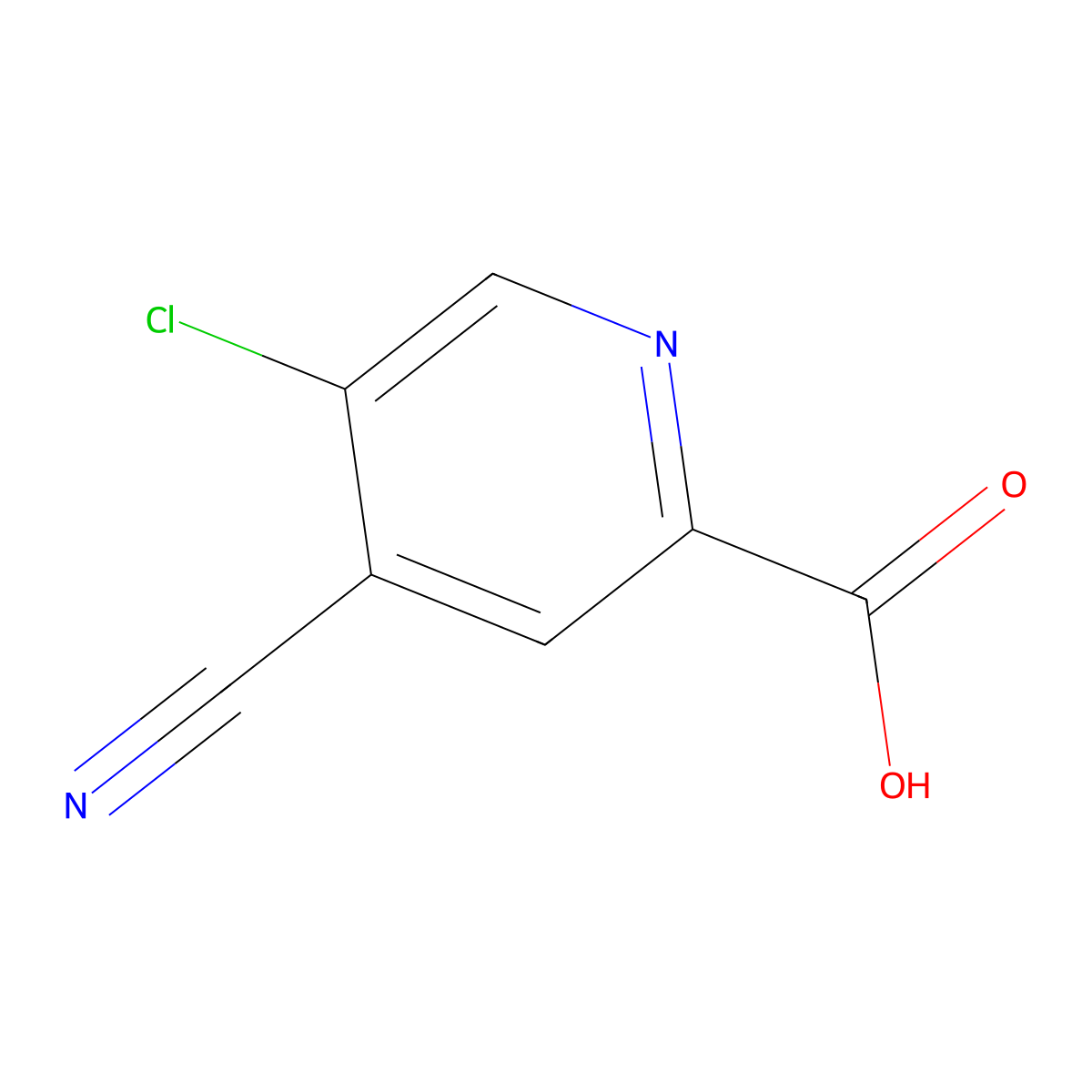 5-Chloro-4-cyanopicolinic acid molecular structure, CAS 1211541-21-7