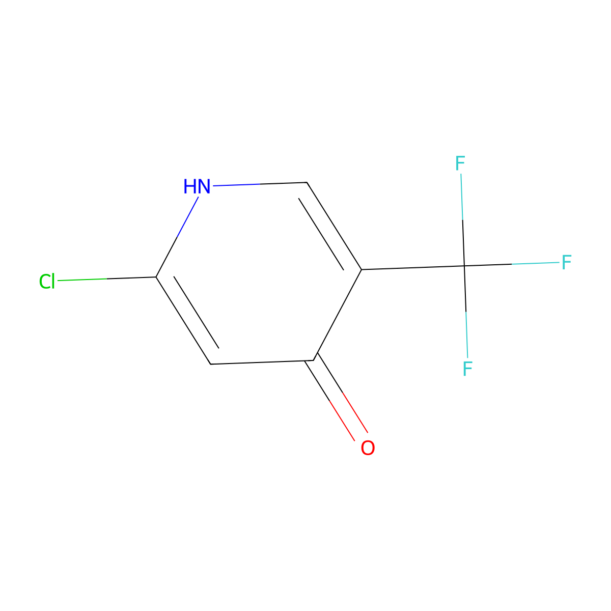 2-Chloro-5-(trifluoromethyl)pyridin-4-ol molecular structure, CAS 1211541-22-8